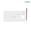 HERMA Namensetikett Acetatseide 4588 88,9x33,8 ws 160 St./Pack (PACK=160 STÜCK) Produktbild Side View S