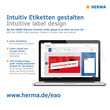 Etiketten Inkjet+Laser+Kopier 97x42,3mm auf A4 Bögen weiß extrem stark haftend Herma 10907 (PACK=300 STÜCK) Produktbild Additional View 3 S