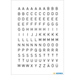 Buchstaben-Etiketten A-Z 5mm schwarz wetterfest Herma 4154 (PACK=240 STÜCK) Produktbild Additional View 1 S