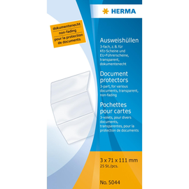 HERMA Ausweishülle 5044 3x71x111mm PP transparent Produktbild