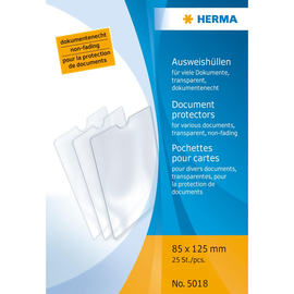 HERMA Ausweishülle 5018 85x125mm PP transparent Produktbild