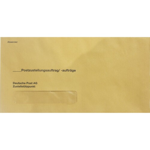 Postzustellungsbriefumschlag mit Fenster für aussen 235x120mm gelb Rec. RNK 2050 (KTN=1000 STÜCK) Produktbild Additional View 1 L