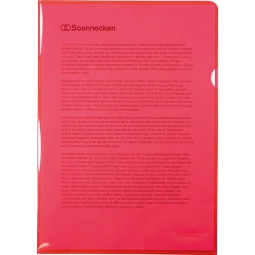 Soennecken Sichthülle 1468 DIN A4 PP rot 50 St./Pack. (PACK=50 STÜCK) Produktbild Front View L