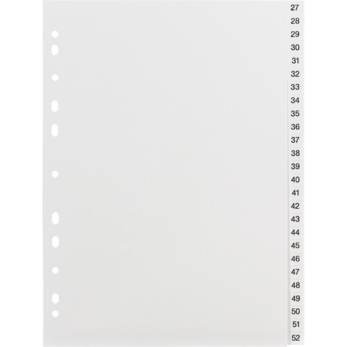 Soennecken Register 2119 DIN A4 1-52 volle Höhe PP weiß Produktbild Additional View 1 L