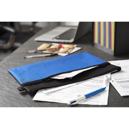 Reißverschlusstasche Velobag Combi 34,2x23cm schwarz/blau Stoff Veloflex 2724250 Produktbild Additional View 2 L