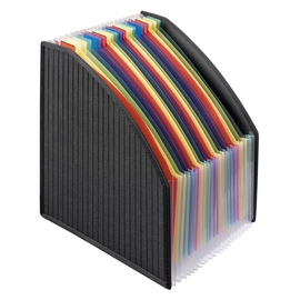 Stehsammler 25,5x15x4cm bunte Fächer mit Taben schwarz PP Veloflex 4446380 Produktbild