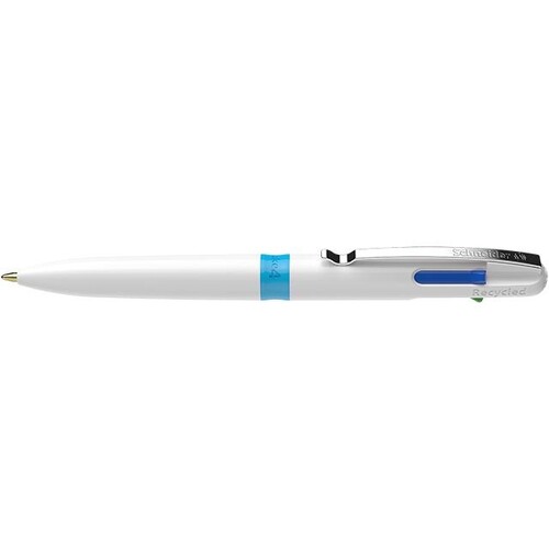 Vierfarb-Kugelschreiber Take 4 M weiß Schneider 138049 Produktbild Front View L