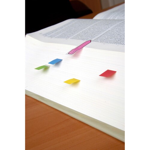 Haftstreifen Post-it Index Mini Promot. 11,9x43,2mm 4 Grundfarben transparent 3M 683-4+2 (PACK=16x 35 STÜCK + 8x 35 STÜCK GRATIS) Produktbild Additional View 3 L