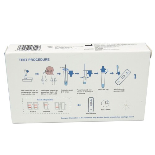 Corona Laien Einzeltest / Nasal 1er Safecare Biotech CE1434 / AT006/22 / MDH 01/2024 (PACK = 1 STÜCK) Produktbild Additional View 2 L