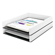 Briefkorb WOW Duo Colour für A4 267x49x336mm weiß/schwarz metallic Kunststoff Leitz 5361-10-95 Produktbild Additional View 1 S