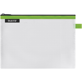 Traveller Zip-Beutel M Wow transparent/grün wasserabweisend Leitz 4025-00-54 Produktbild