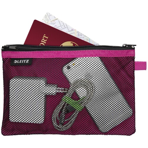 Traveller Zip-Beutel L Wow pink mit 2 Fächern Leitz 4013-00-23 Produktbild Additional View 1 L