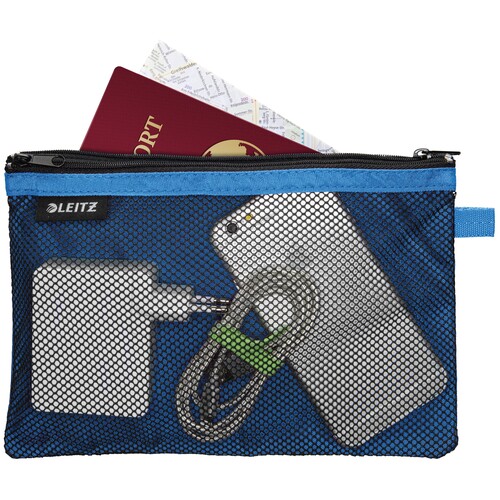 Traveller Zip-Beutel L Wow blau mit 2 Fächern Leitz 4013-00-36 Produktbild Additional View 1 L