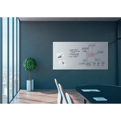 Glas-Magnetboard Artverum 200x100x1,8cm matt super-weiß magnetisch Sigel GL525 Produktbild Additional View 4 L