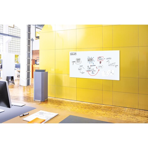 Glas-Magnetboard Artverum 200x100x1,8cm matt super-weiß magnetisch Sigel GL525 Produktbild Additional View 2 L