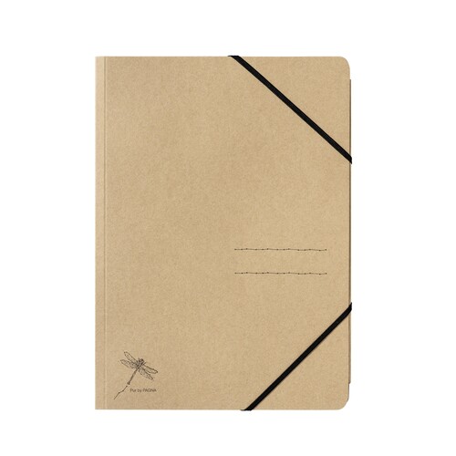Gummizugmappe Pur mit 3 Klappen A4 natur Pagna 40067-11 Produktbild Front View L