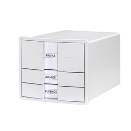 Schubladenbox IMPULS 3 Schübe geschlossen HAN Gehäuse weiß Schübe weiß 280x235x367mm 1017-12 Produktbild