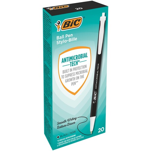 Kugelschreiber Clic Stic Antimicrobial 0,4mm schwarz BIC 500461 Produktbild Additional View 1 L