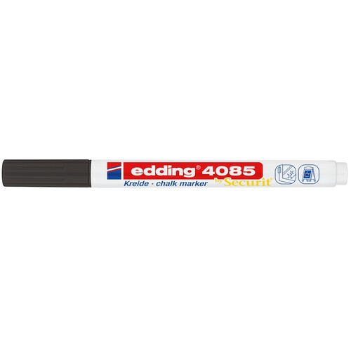 Kreidemarker 4085 1-2mm Rundspitze schwarz abwischbar Edding 4-4085-001 Produktbild Additional View 1 L