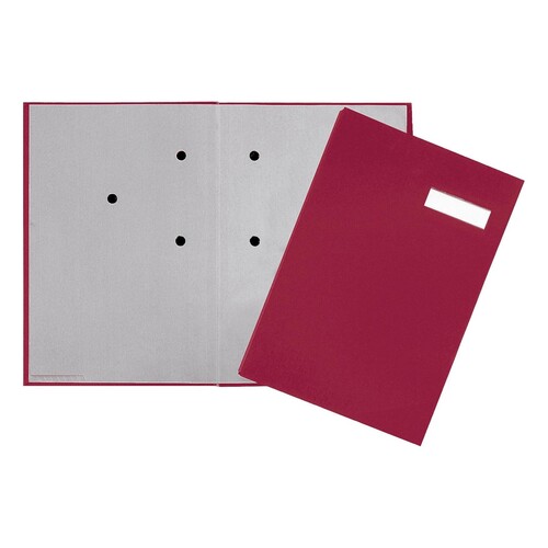 Unterschriftsmappe 5Fächer A4 rot mit Stoffeinband Pagna 24052-11 Produktbild