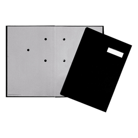 Unterschriftsmappe 5Fächer A4 schwarz mit Stoffeinband Pagna 24052-44 Produktbild