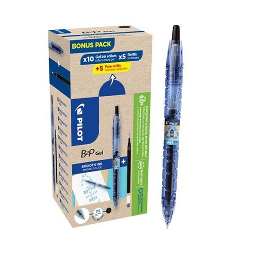 Gelschreiber Bottle 2 Pen / -Mine 0,4mm schwarz 10 + 5 + 5 gratis Pilot  BL-B2P-7-BG-FF/BLS-G2-7 2719701G10M kaufen