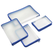 Reißverschlusstasche A4 blau/ transluzent PP Foldersys 40452-40 Produktbild Additional View 2 S