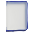 Reißverschlusstasche A4 blau/ transluzent PP Foldersys 40452-40 Produktbild