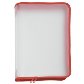 Reißverschlusstasche B5 rot/ transluzent PP Foldersys 40453-80 Produktbild