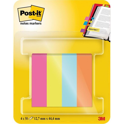 Haftstreifen Post-it Page Marker 12,7x44,4mm Papier 3M 670-4-POP (PACK=200 BLATT) Produktbild Additional View 1 L