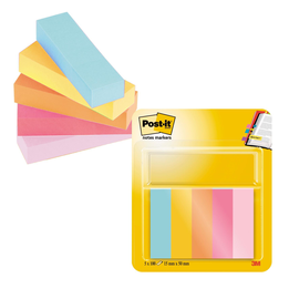 Haftstreifen Post-it Page Marker 12,7x44,4m 5x50Blatt Papier 3M 670-5-BEA (PACK=250 BLATT) Produktbild