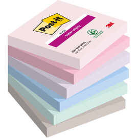 Haftnotizen Post-it Super Sticky Notes 76x76mm Soulful Papier 3M 654-6SS-SOUL (PACK=6 STÜCK) Produktbild