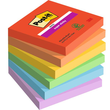Haftnotizen Post-it Super Sticky Notes 76x76mm Playful Collection Papier 3M 654-6SS-PLAY (PACK=6 STÜCK) Produktbild