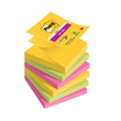 Haftnotizen Post-it Super Sticky Z-Notes 76x76mm Carnival Z-Faltung Papier 3M R330-6SS-CARN (PACK=6 STÜCK) Produktbild