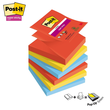Haftnotizen Post-it Super Sticky Z-Notes 76x76mm Bora Bora Z-Faltung Papier 3M R330-6SS-PLAY (ST=6 STÜCK) Produktbild Additional View 1 S