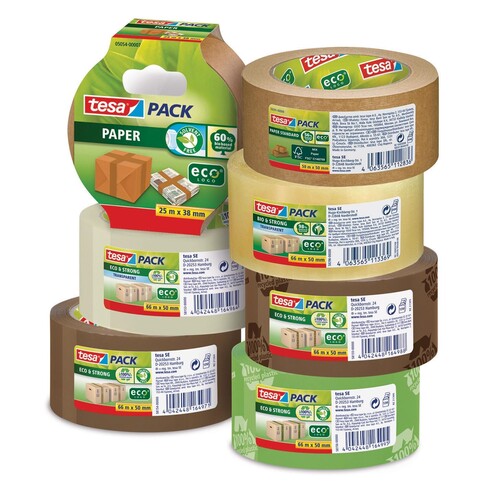 Klebeband Papier Standard 50mm x 50m eco Logo Tesa 58291-00000-00 (RLL=66 METER) Produktbild Additional View 3 L
