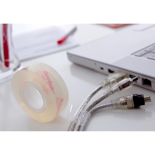 Klebeband Scotch Crystal 600 19mm x 33m transparent kristallklar Promotion 3M 6-1933R8 (PACK=7 ROLLEN + 1 ROLLE GRATIS) Produktbild Additional View 2 L