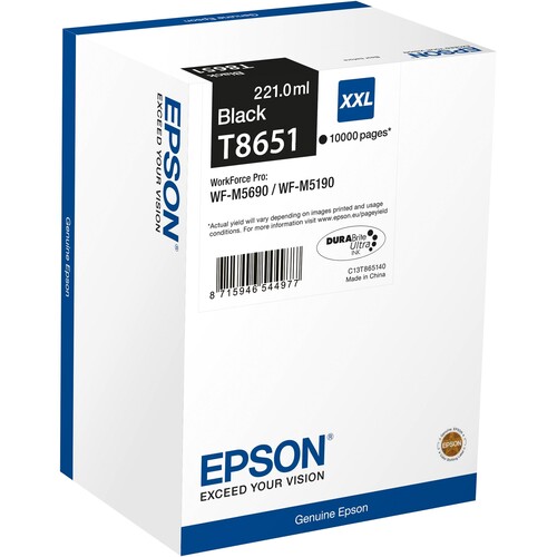 Epson Tintenpatrone C13T865140 221ml 10.000Seiten schwarz Produktbild Front View L
