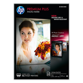 HP Fotopapier Premium Plus CR673A DIN A4 297g weiß 20 Bl./Pack. (PACK=20 STÜCK) Produktbild