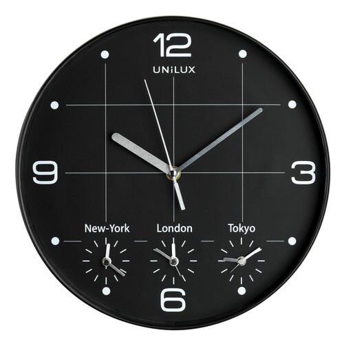 UNILUX Wanduhr On Time 400094567 30cm Kunststoff sw Produktbild Additional View 2 L