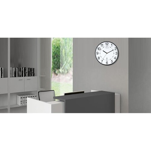 UNILUX Wanduhr MAXI WAVE 400094564 +Batterien schwarz Produktbild Additional View 3 L