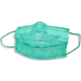 Mund- und Nasenmaske / OP-Maske grün 3-lagig zert. EN14683:2019 Typ II R Produktbild