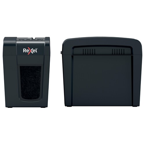 Aktenvernichter Secure X6-SL Whisper- Shred f.6Blatt 4x40mm Partikelsch. Rexel 2020125EU  (Sicherheitsstufe P-4) Produktbild Back View L