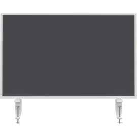 Tischtrennwand Whiteboard weiß+Filz grau 80x50cm Magnetoplan 1108001 mit 2 Vario-Tischklemmen Produktbild