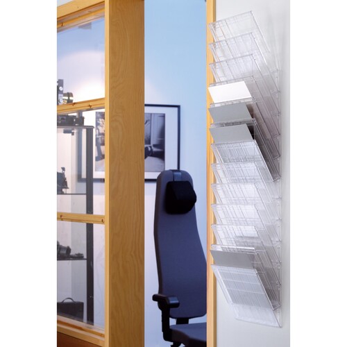 Prospektspenderset FLEXIBOXX 12 A4 quer 12 Fächer 348x620x95mm transparent Durable 1709781400 Produktbild Additional View 2 L