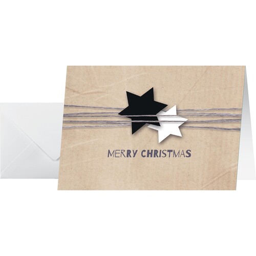 Weihnachts-Faltkarten inkl. Umschläge A6 220g Christmas Wrapping Sigel DS079 (PACK=25 KARTEN + 25 KUVERT) Produktbild Additional View 2 L