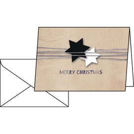 Weihnachts-Faltkarten inkl. Umschläge A6 220g Christmas Wrapping Sigel DS079 (PACK=25 KARTEN + 25 KUVERT) Produktbild