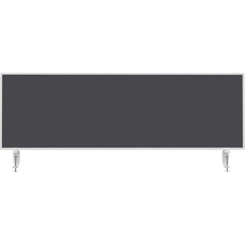 Tischtrennwand Whiteboard weiß+Filz grau 160x50cm Magnetoplan 1116001 mit 2 Vario-Tischklemmen Produktbild