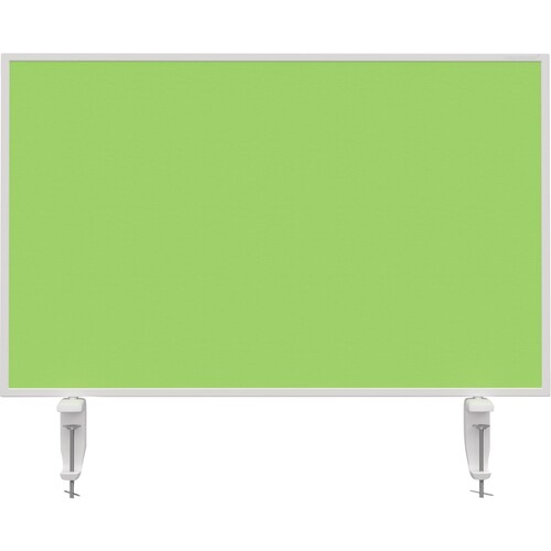 Tischtrennwand Whiteboard weiß+Filz grün 80x50cm Magnetoplan 1108005 mit 2 Vario-Tischklemmen Produktbild