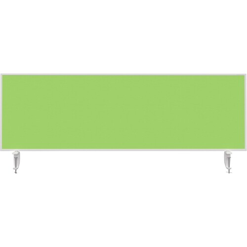 Tischtrennwand Whiteboard weiß+Filz grün 160x50cm Magnetoplan 1116005 mit 2 Vario-Tischklemmen Produktbild